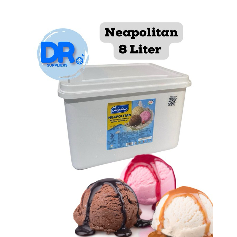 READY - Joyday Ice Cream Neopolitan 8 liter
