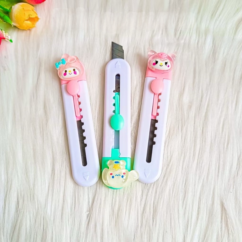 

Pisau Cutter Silet Mini Kecil Kartun Serbaguna Karakter Lucu Imut Cinnamonroll Melody Kuromi