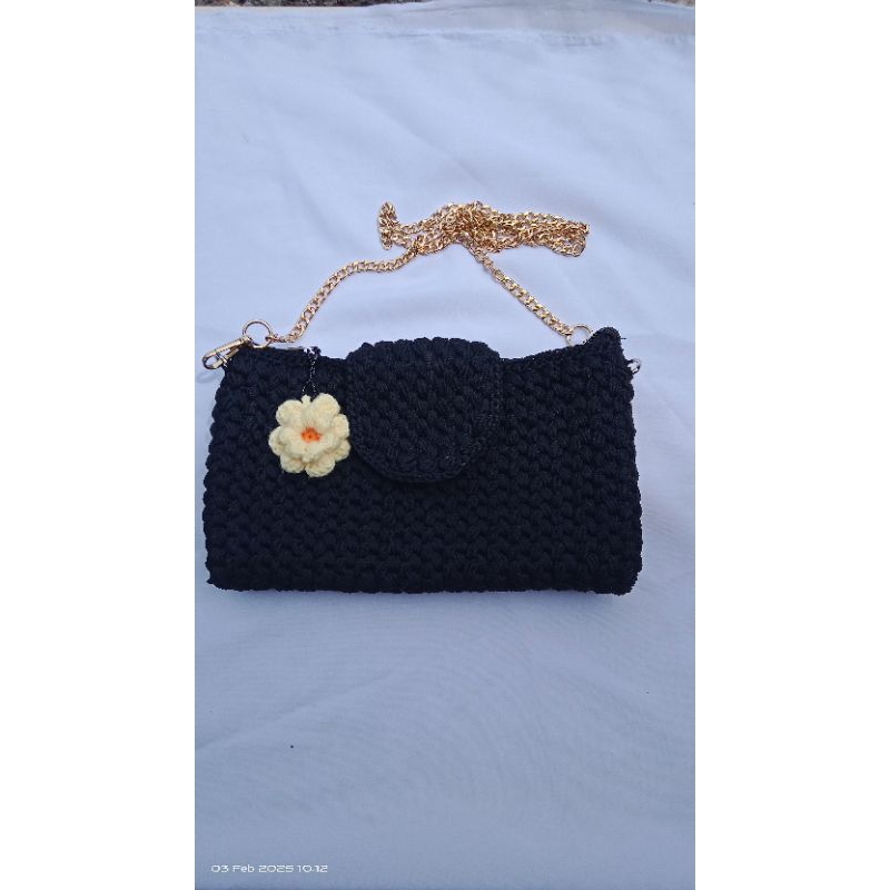 Tas Rajut kondangan warna hitam