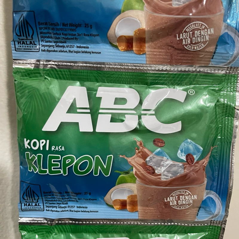 

ABC Kopi rasa klepon saset 25gr renceng