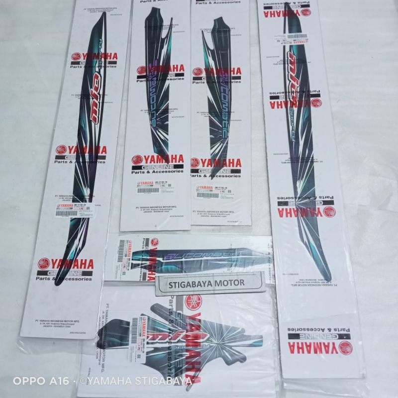 striping Mio smile TH 2009 original stiker set Mio smile hitam ORIGINAL