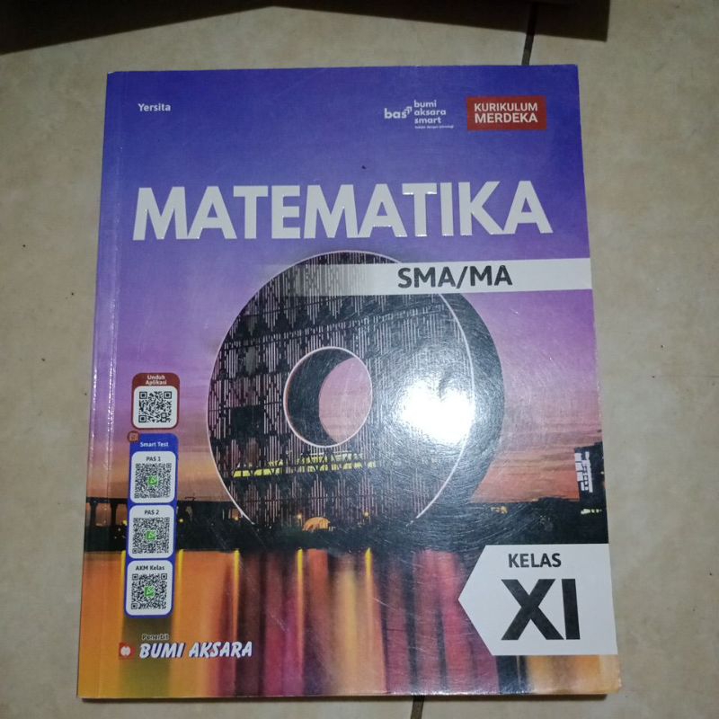 buku matematika SMA kls 11 kurikulum merdeka