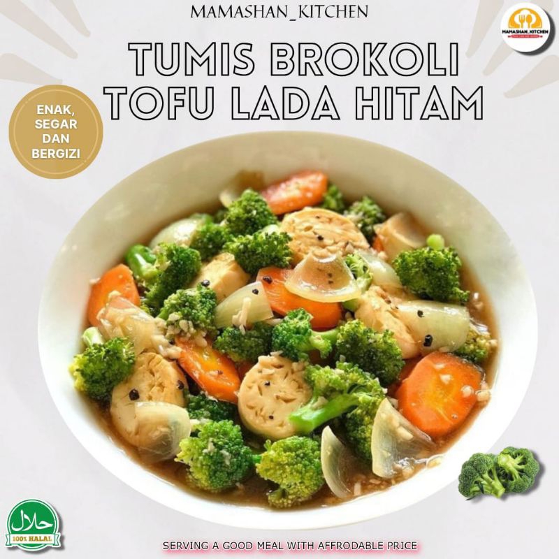 

MENU FAMILY..!! "TUMIS BROKOLI TOFU LADA HITAM