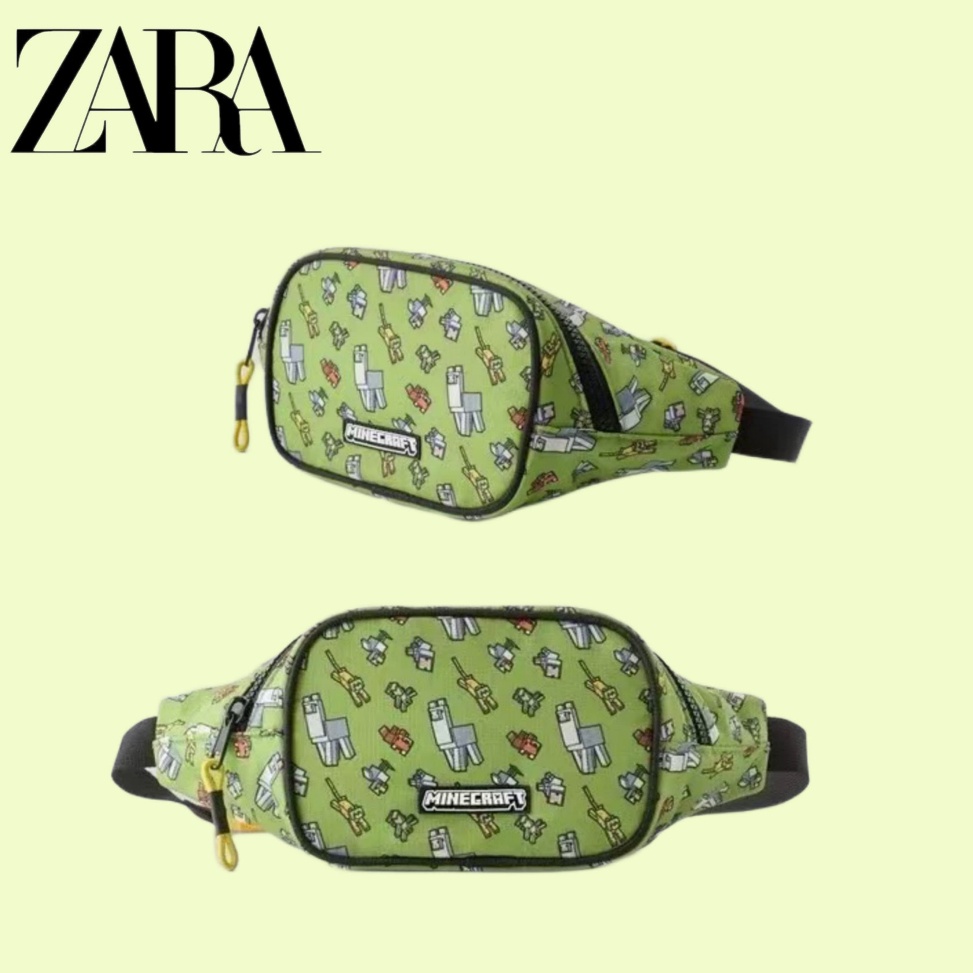 KODE C17N BAB55 Tas pinggang anak minecraft tas selempang anak laki laki import karakter