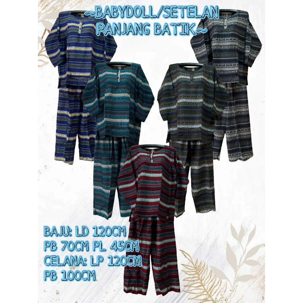 setelan/babydoll panjang batik