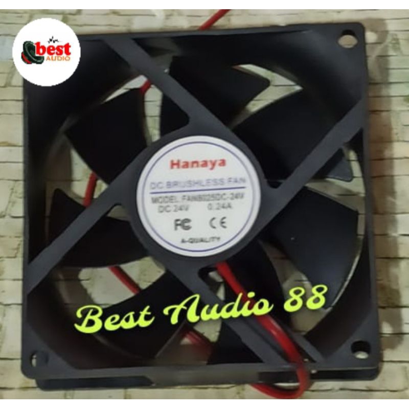 kipas fan DC 24 volt Hanaya 0.24A 8x8cm