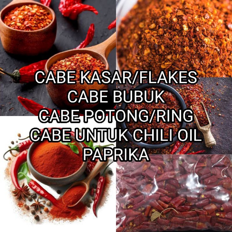 

Cabe Flakes/cabe kasar, Cabe chili oil, Cabe bubuk, Cabe ring, Paprika bubuk GOCHUGARU 100g
