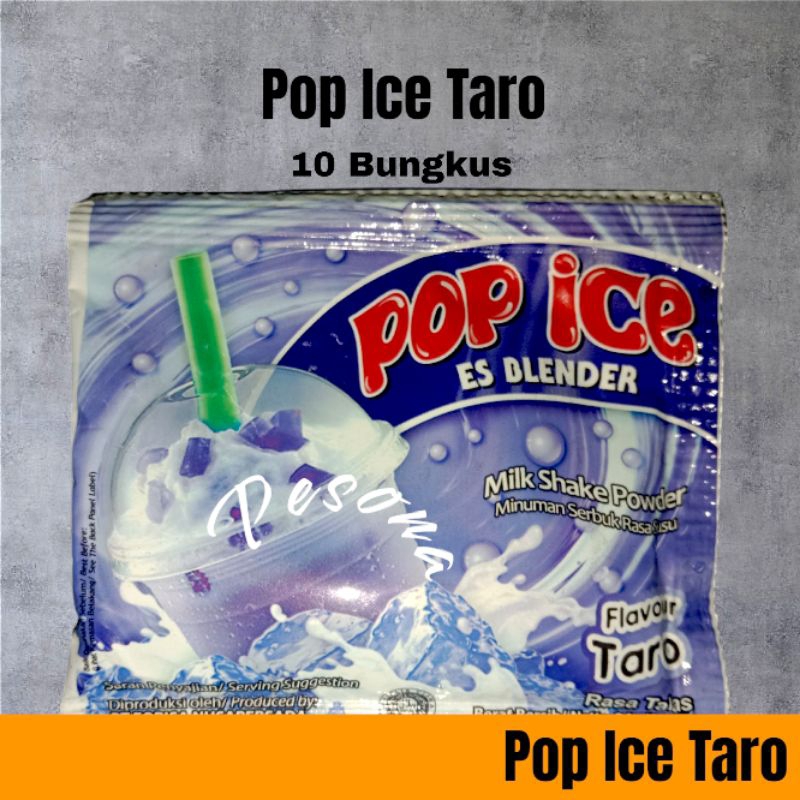 

Pop Ice Taro 1 Renceng 10 Bungkus Pop Ice Rasa Taro Minuman Bubuk instan Es Boba Rasa Taro Rasa Ubi