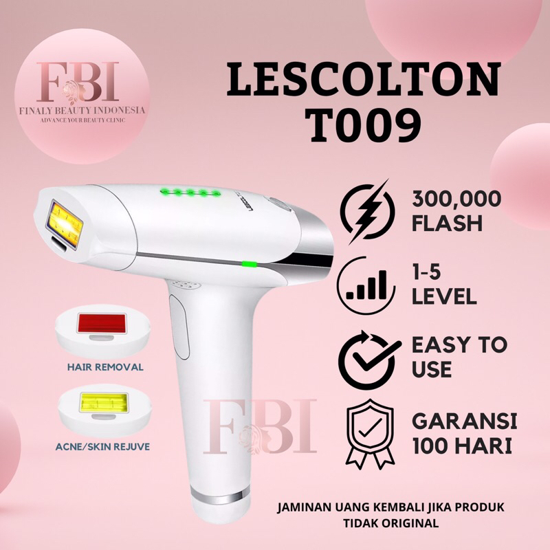 Alat Laser IPL LESCOLTON T009 Hair Removal Bulu Tubuh Permanent Mencerahkan Wajah