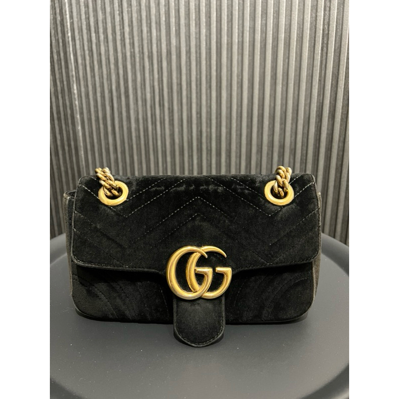 Gucci Marmont Suede Black