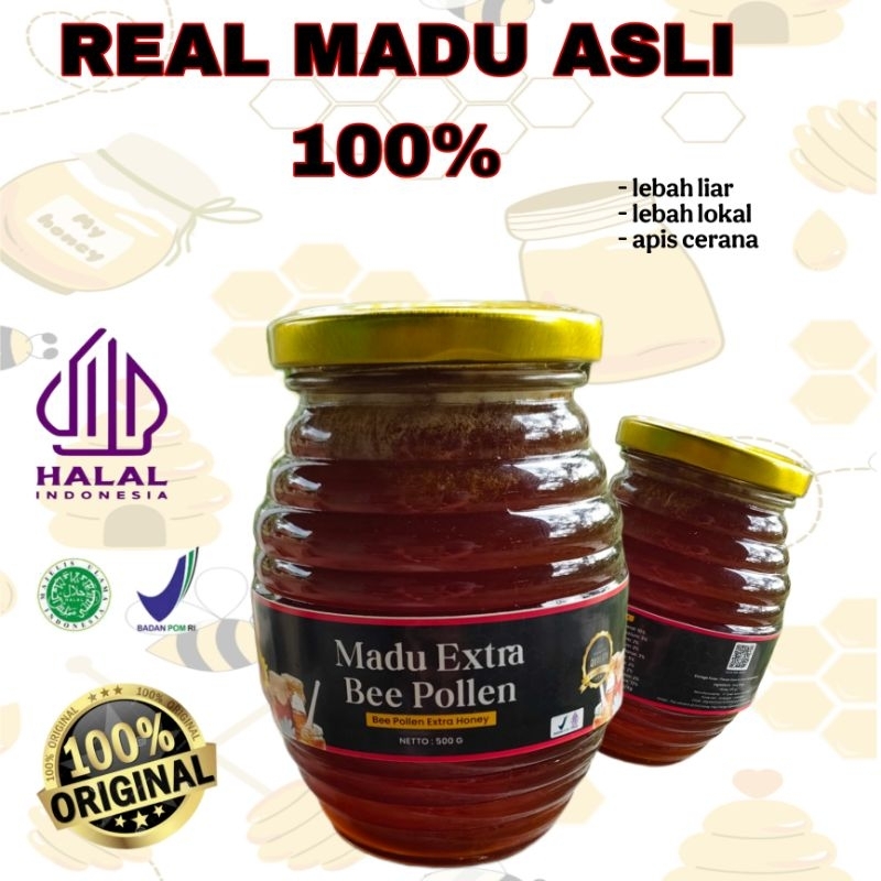 

MADU ASLI ORIGINAL 100% 500gram | lebah lokal/lebah liar/lebah apis cerana