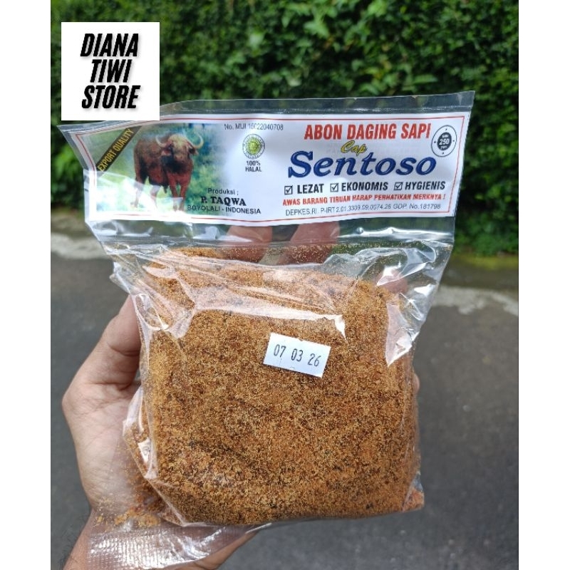 abon sapi sentoso 250 gram abon daging sapi cap sentoso 250 gram