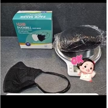 MASKER DUCKBILL HIJAB FACE MASK OR ISI 50PCS 3PLY BOX PUTIH