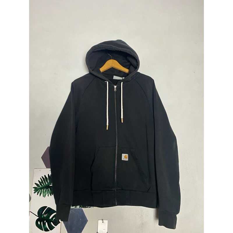 black zipper hoodie carhatt