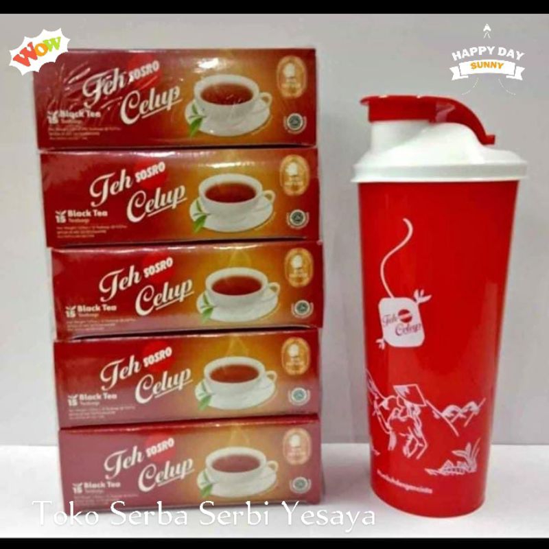 

Sosro Teh Celup Black Tea 15 Teabags Paket 5 Box Free Tumbler