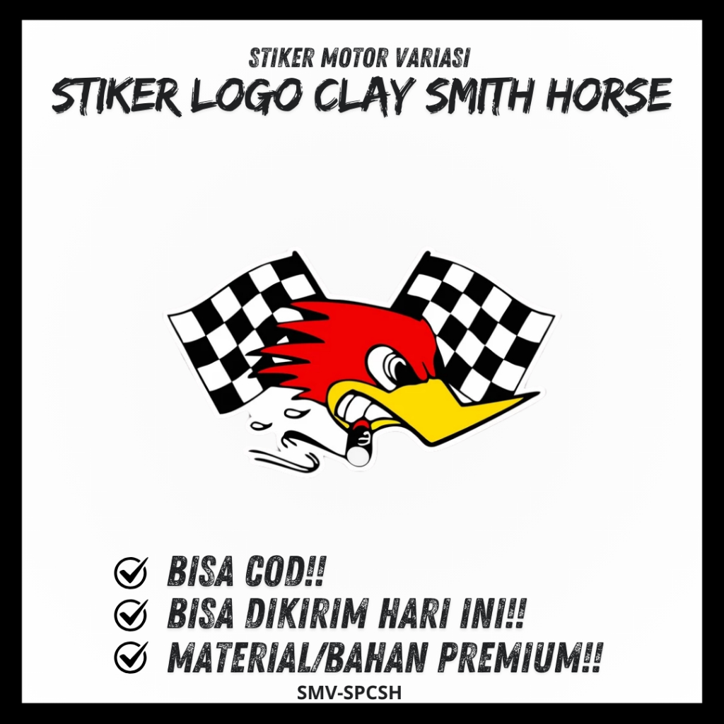 Stiker Clay Smith Horse Power Sticker Clay Smith Stiker Motor Vespa