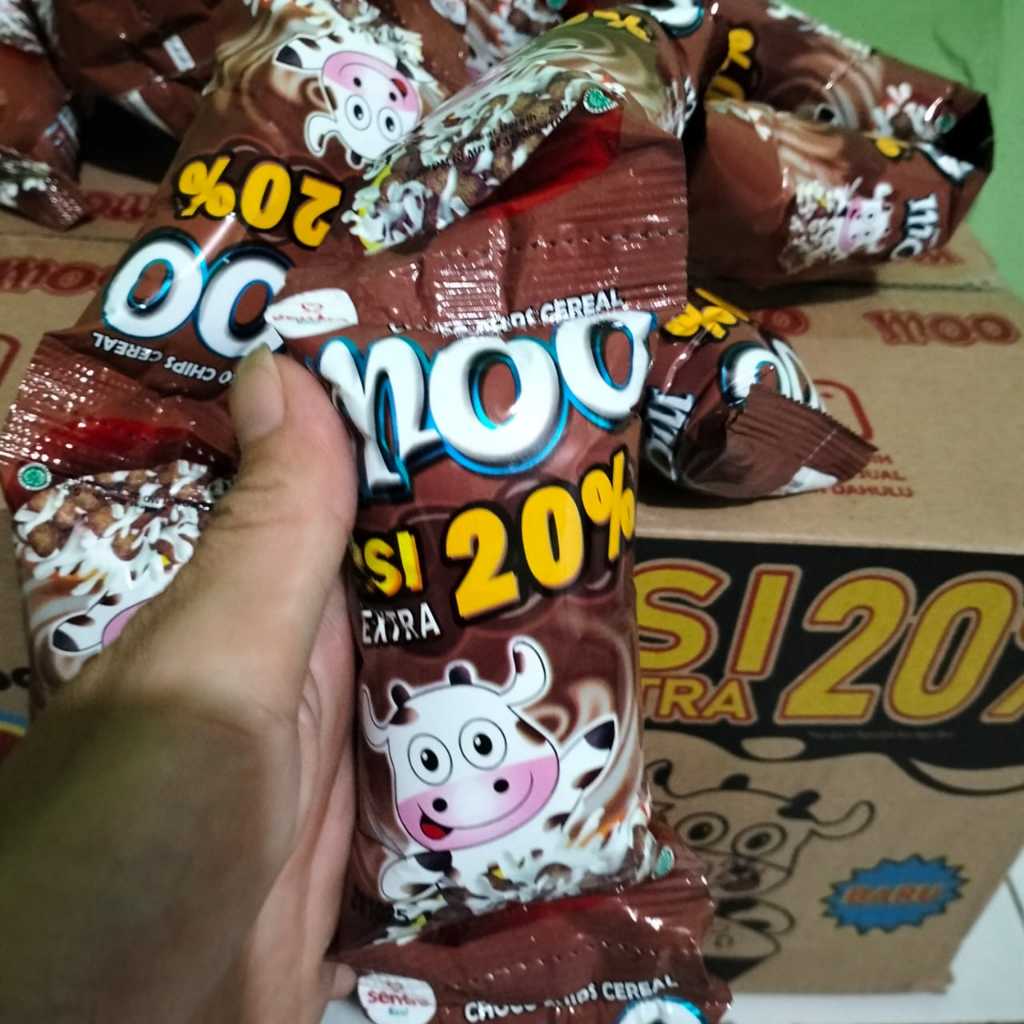 

1 Karton Snack Moo Isi 80 Pcs Jajanan Grosir Choco Chips Cereal