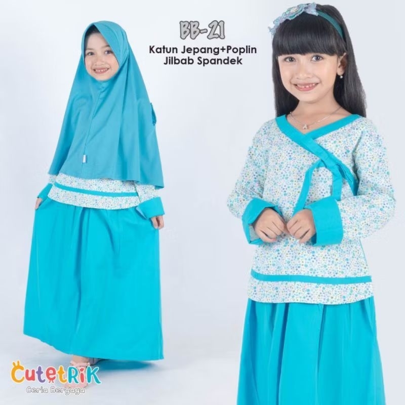 CUTETRIK Hanbok series/Gamis anak dan remaja katun set jilbab