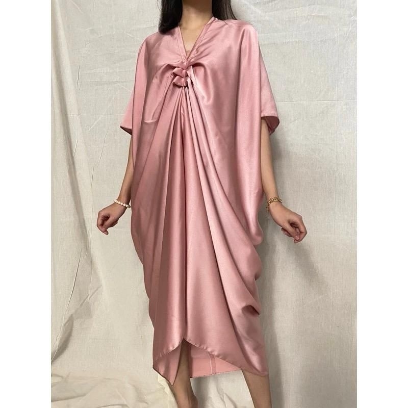 Kaftan Tunik Satin Silk Premium Kaftan Polos