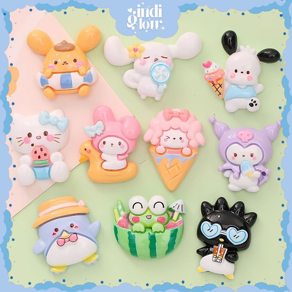 

IG Stiker 3D Resin Clay DIY Dekorasi Kreativitas Aksesoris Hiasan Karakter Sanrio DIY Tumbler 3D-018
