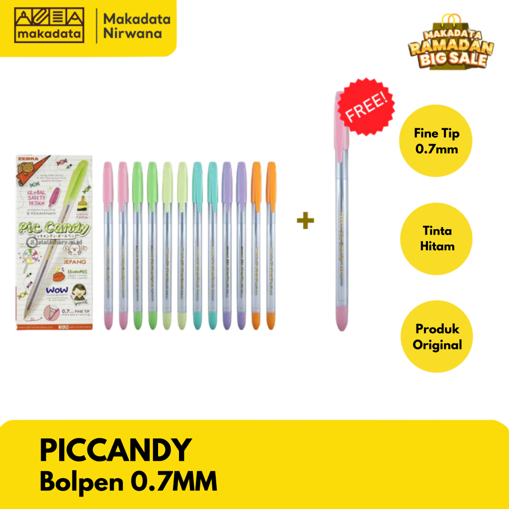 

PICCANDY BOLPEN/PULPEN/BOLPOINT 0.7 (4 PCS FREE 1)