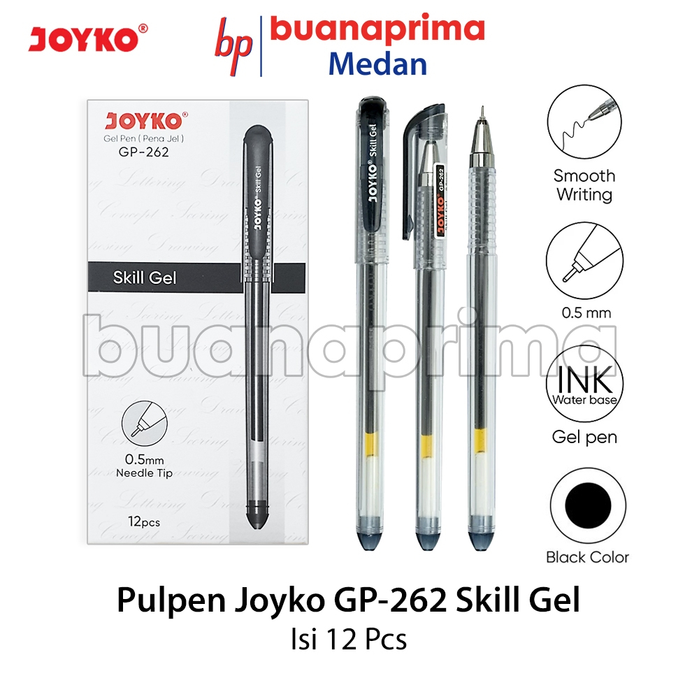 

Pulpen JOYKO GP-262 SKILL GEL 1 Box isi 12 pcs Pena Pen Cair