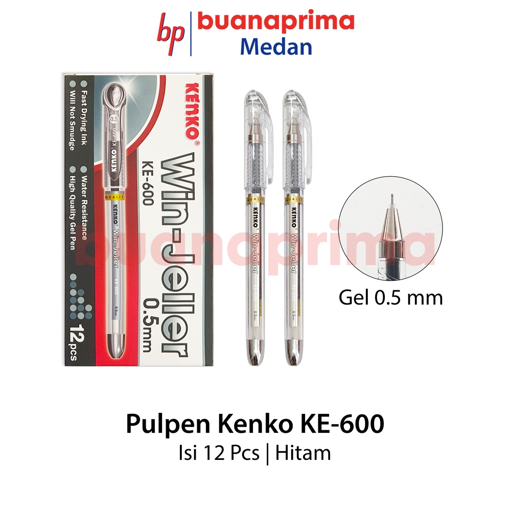 

Pulpen KENKO KE-600 WIN-JELLER isi 12 pcs Pen Cair 0.5 mm