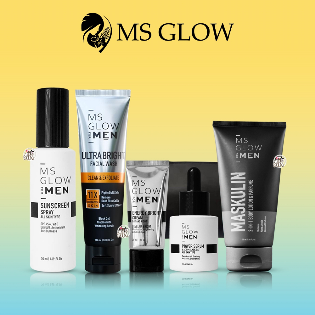 MS GLOW MEN ECER ENERGY ( SERUM / CREAM / FACE WASH / BODY LOTION )