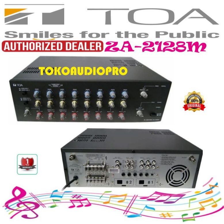 Toa ZA2128M PA System Power Amplifier Mixer Toa ZA-2128M Mixer Amplifier TOA