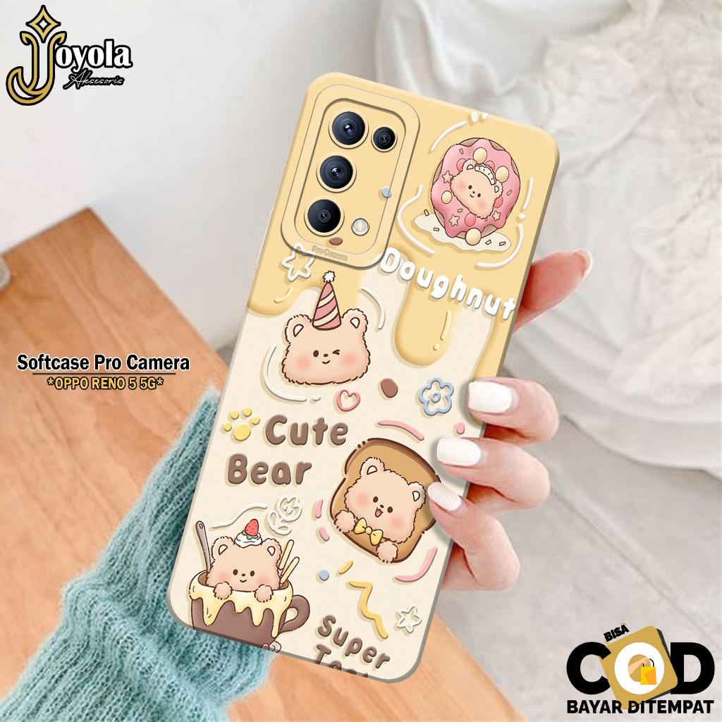 JOYOLA Case OPPO RENO 5 5G - Fashion Case Kartun - Softcase OPPO RENO 5 5G - Pro Camera - Casing OPP