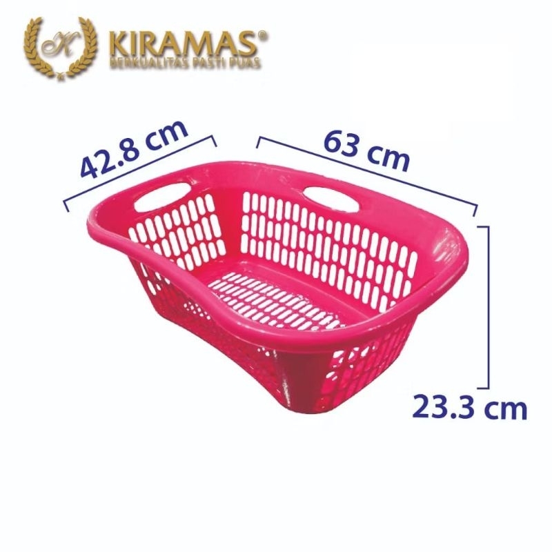 Keranjang Baju Kotor Keranjang Laundry Plastik Kuat Awet Kiramas Keranjang HIP 0123 CH