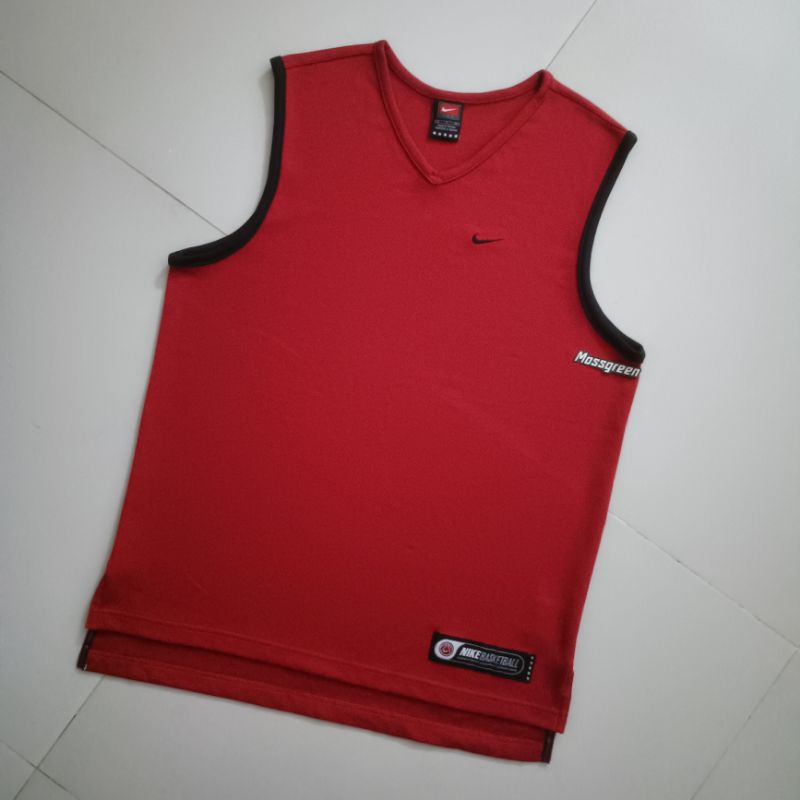 Nike Vintage 90S Swoosh Logo Basketball Sport Sleeveless Shirt ,S fit M