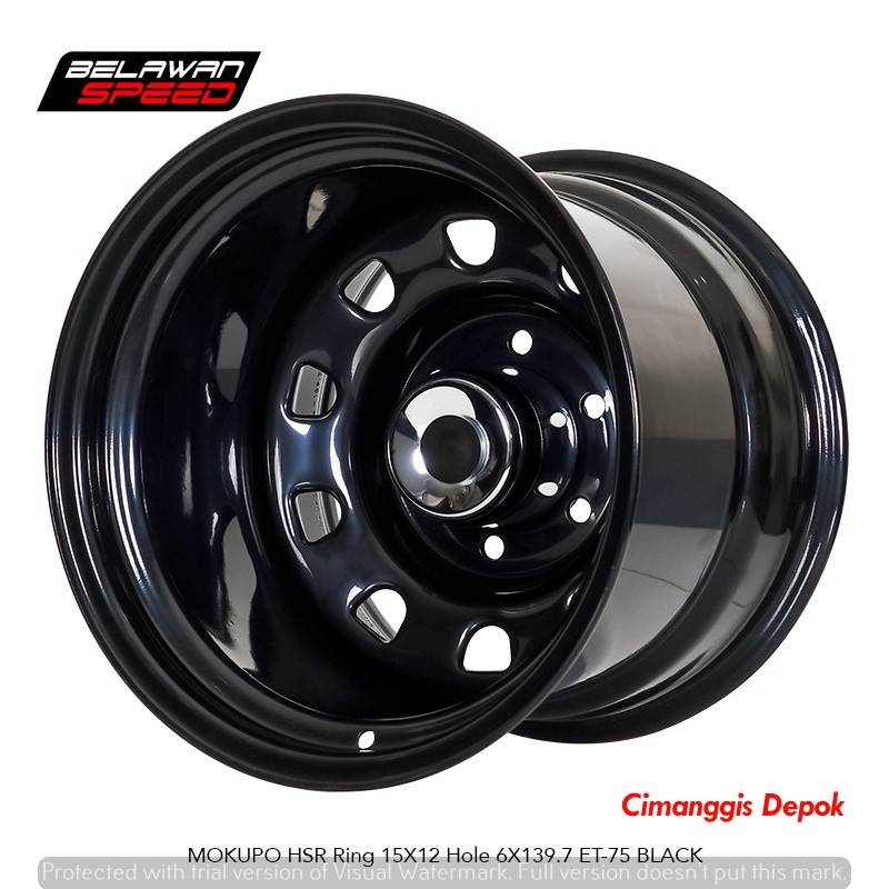 Velg Mobil Mokupo Ring 15 Lebar 12 Velg Besi Offroad daytona untuk Ford Ranger Everest Hardtop
