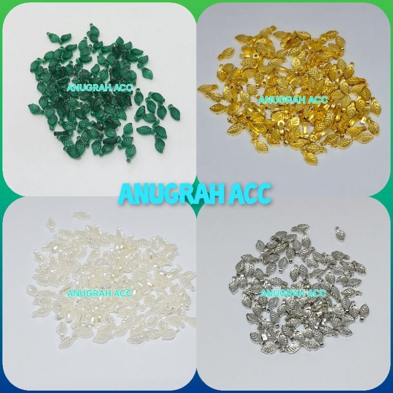 manik daun kecil 1cm ( daun no 25 )