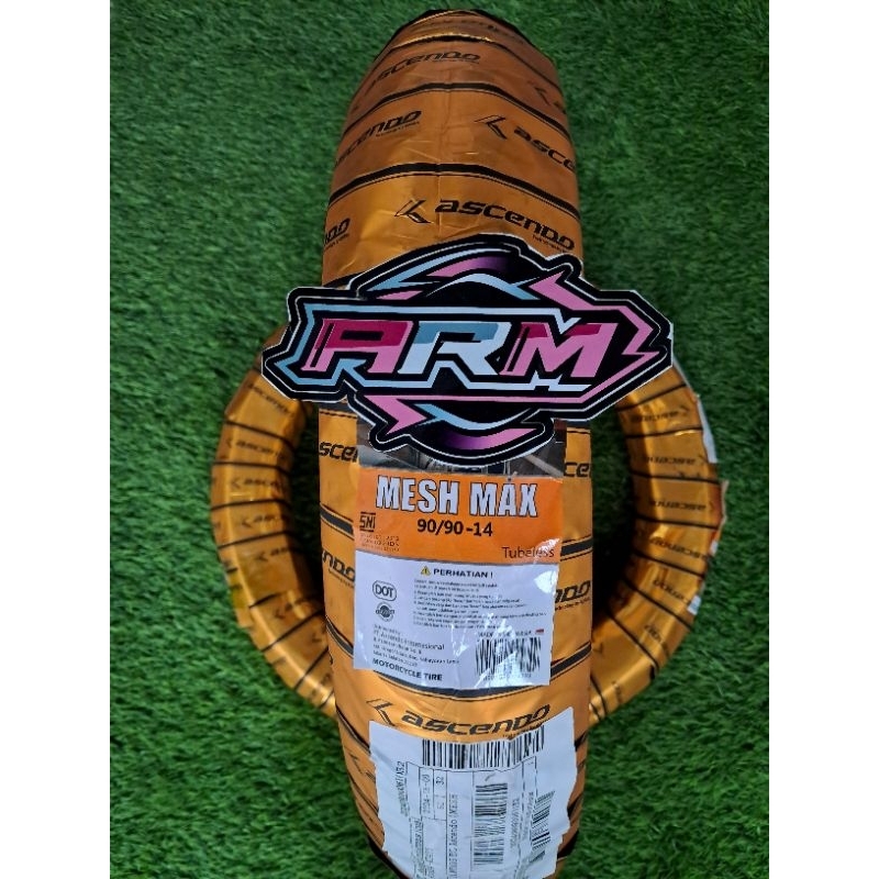 BAN LUAR ASCENDO 90/90-14 MESH MAX TUBELES