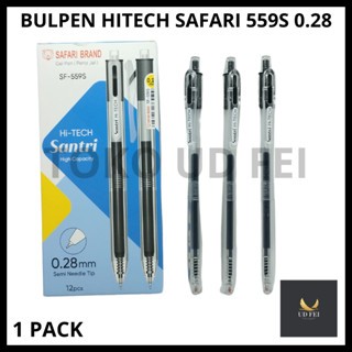 

(1 PACK) Bulpen Safari Hitech/ Bulpen Hitech sAFARI 559 SANTRI/ Ballpoin Hitech Gel/ Ballpen Gel 0.28