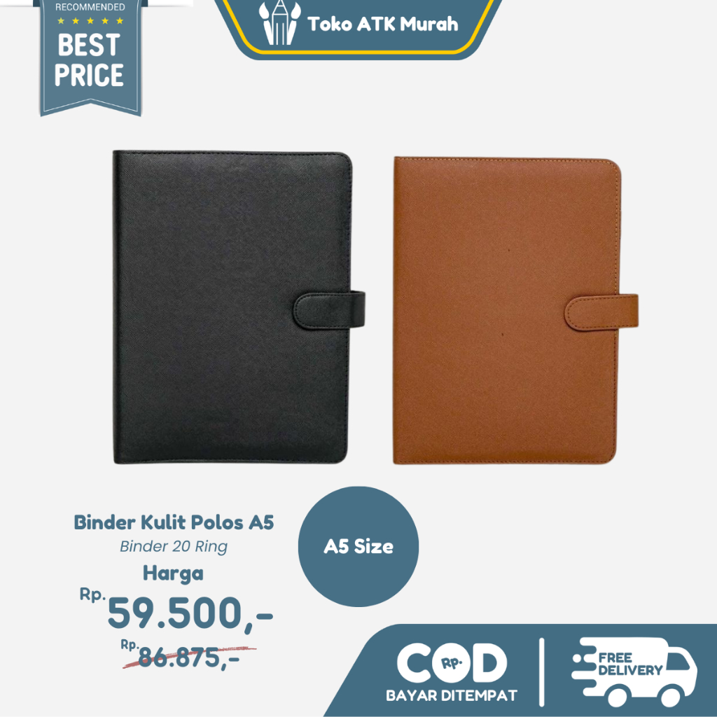 

BINDER POLOS KULIT WARNA-WARNI 20 RING A5