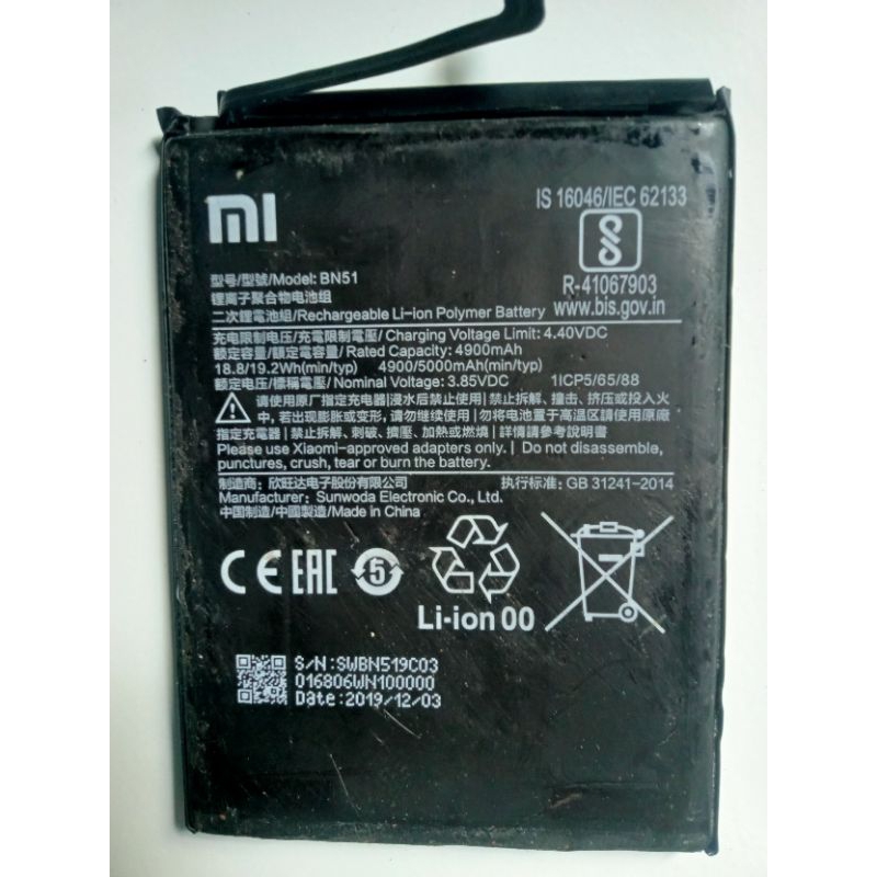 BATRE COPOTAN REDMI 8 /8A PRO / NOTE.8 ORIGINAL