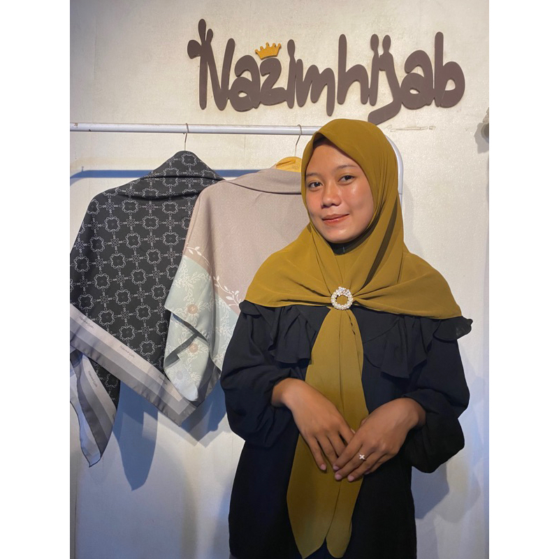 Sherin daily | Jilbab instant zipper | Hijab zipper | kerudung zipper (free pouch)