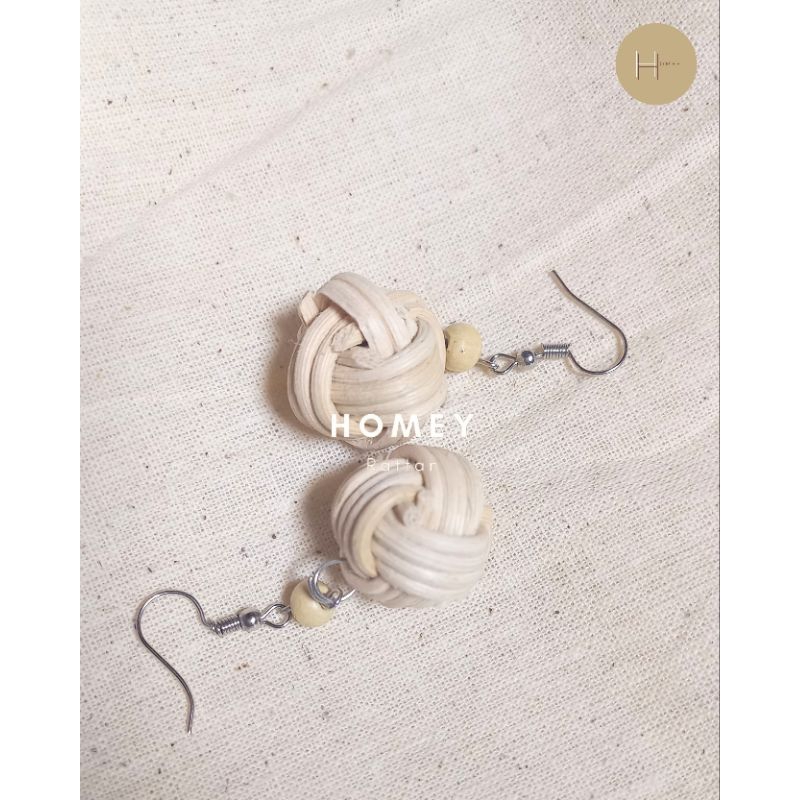 Homey Rattan | ANTING ROTAN | EARINGS|  Kerajinan Rotan | Rotan asli Lombok