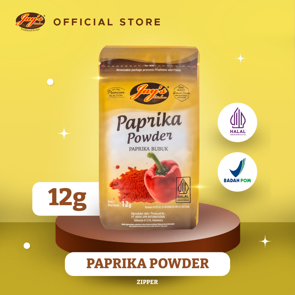 

Jay's Kitchen Paprika Powder Zipper 12 GR