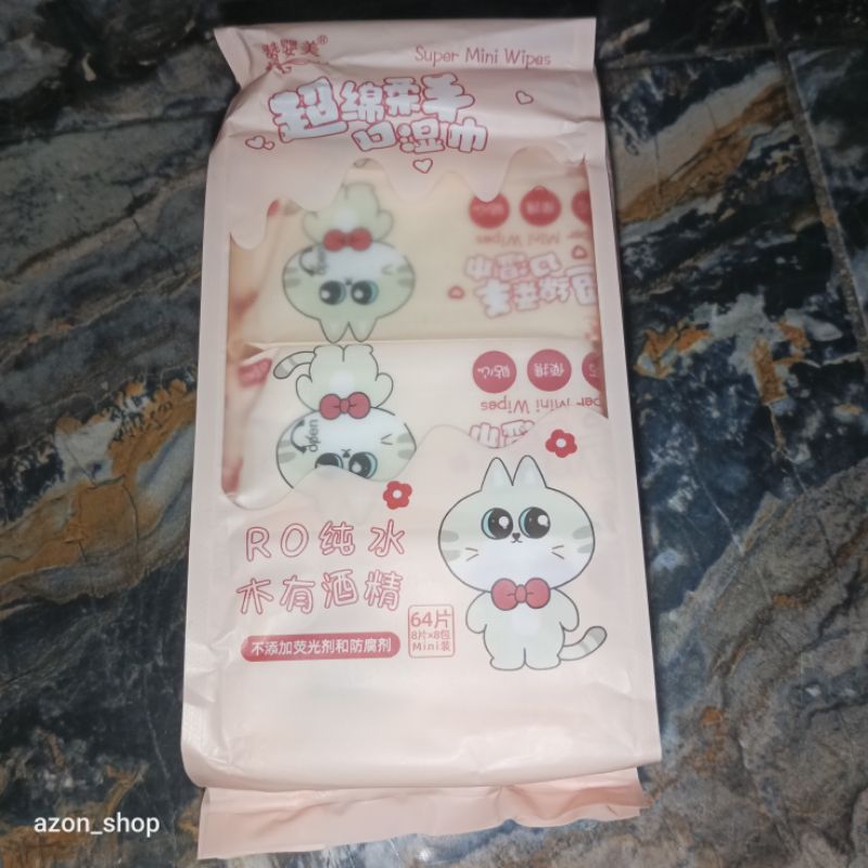 tisu basah mini isi 8 pack