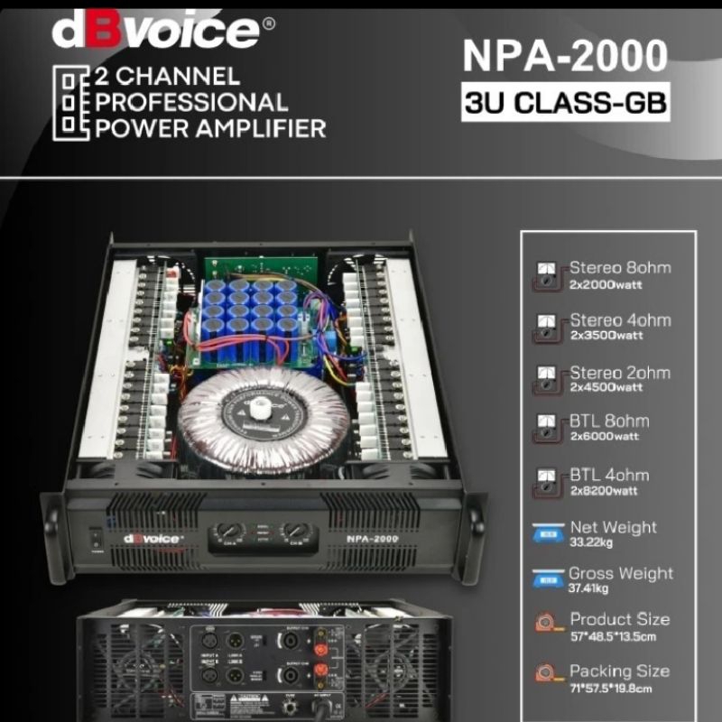 Power amplifier dBvoice NPA 2000 Original class GB NPA-2000