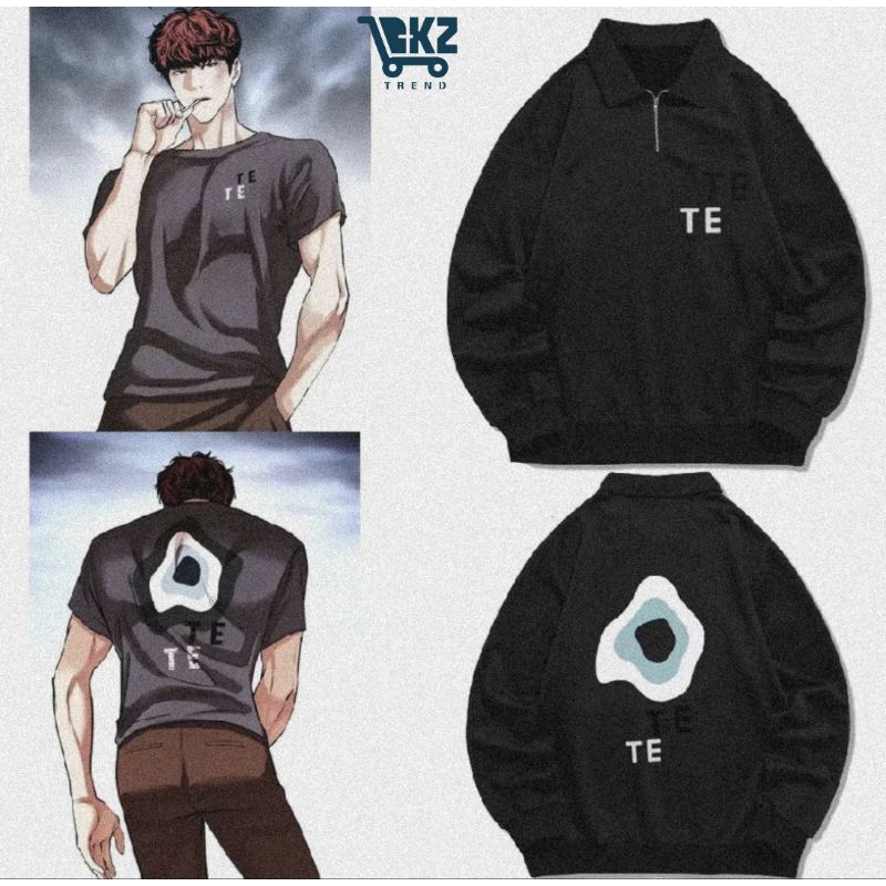 JAKET HALFZIP LEEJIHOON TE KOMIK LOOKISM OUTFITS KOREA