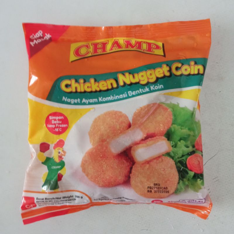 

CHAMP Chicken Nugget Coin Naget Ayam Koin 200 gram