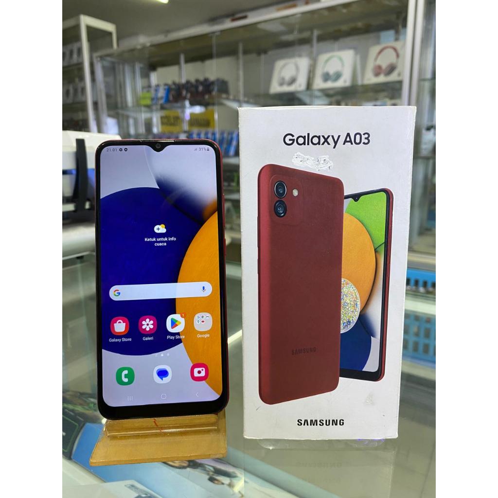 SAMSUNG GALAXY A03 4/64GB 4 64 SECOND SEKEN BEKAS RAM 4 INTERNAL 64