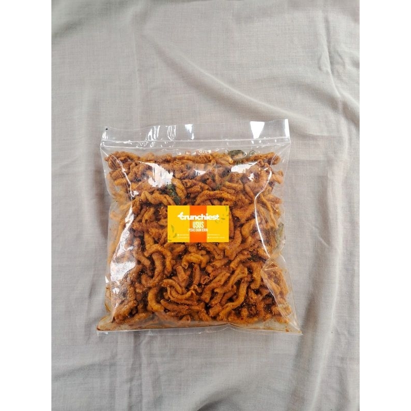 

Usus Crispy Pedas Daun Jeruk