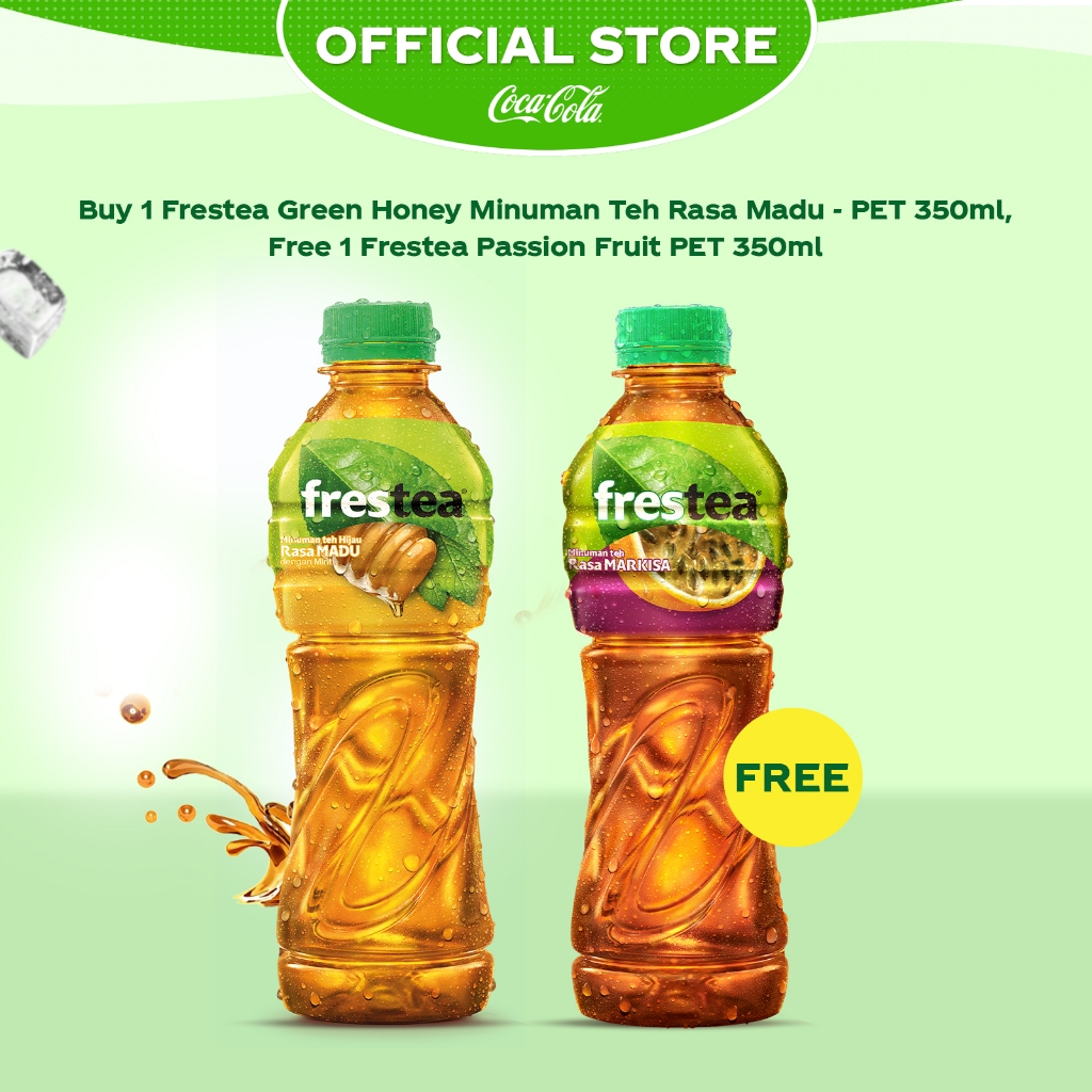 

Buy 1 Frestea Green Honey - Minuman Teh Rasa Madu - Botol 350ml, Free 1 Frestea Passion Fruit PET 350ml