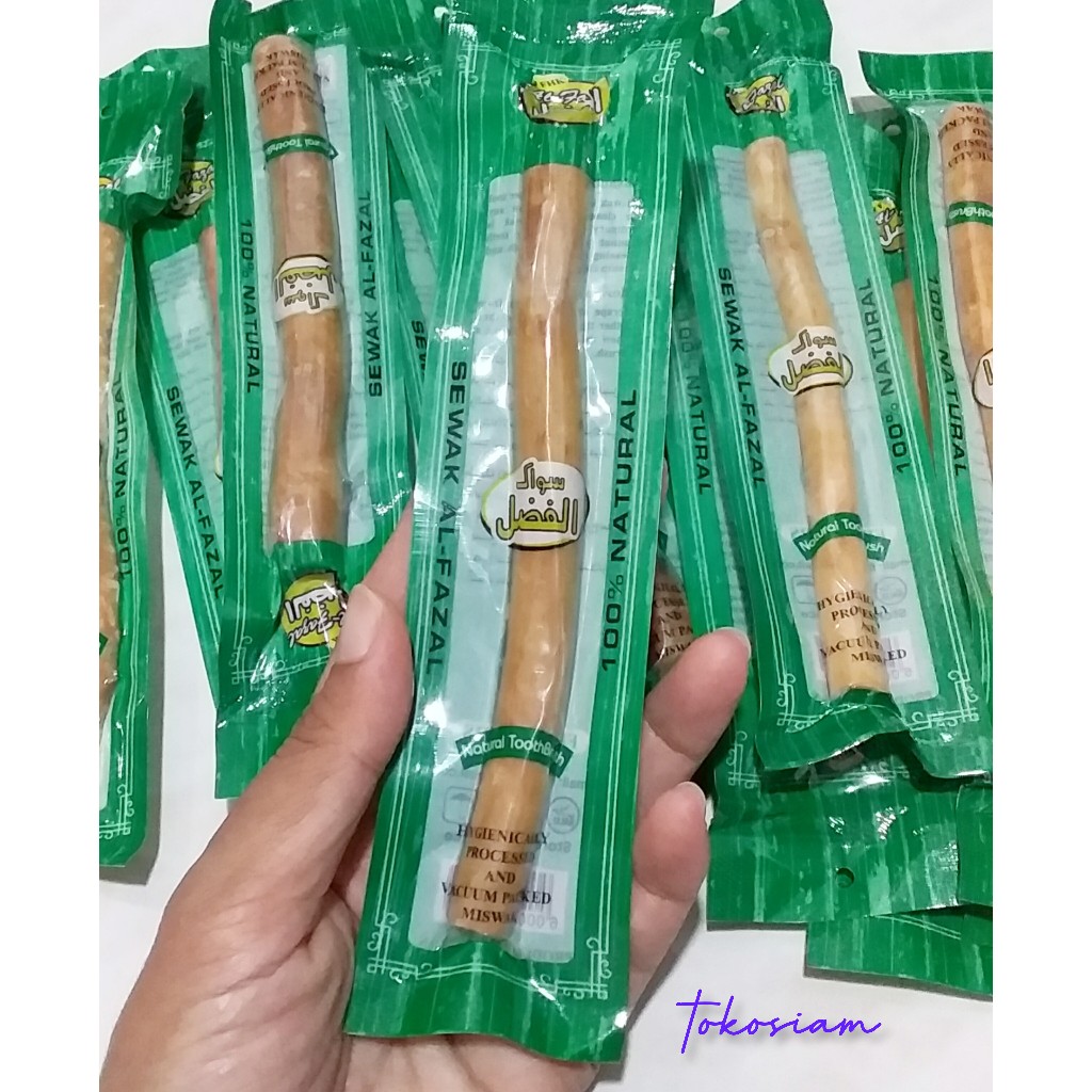 Siwak Al-Fazal Miswak 100% Natural Toothbrush Ukuran Besar Real Pict Semarang