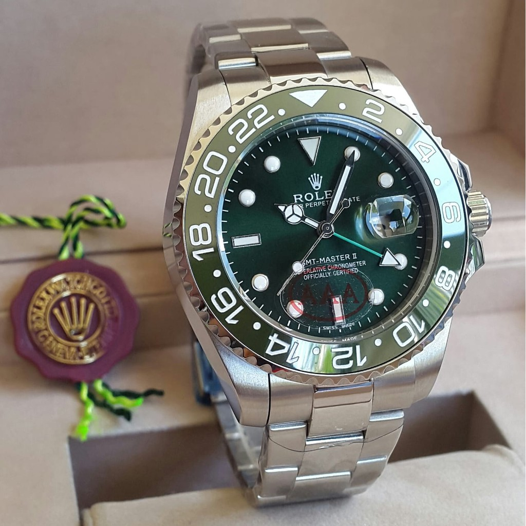 ROLEX PREMIUM OTOMATIS PEPSI COLA HULK GMT Submariner | Jam Tangan RANTAI AUTOMATIC BIRU HIJAU
